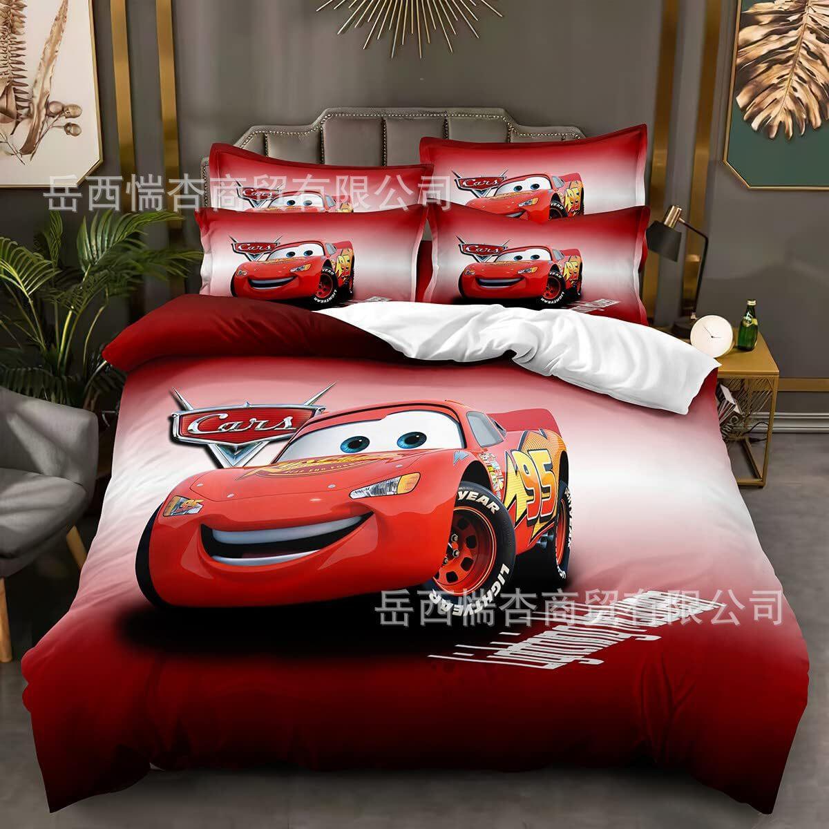 

Home Textile Three-Piece Animation Car 3D Digital Printing cover 135 * 200cm, and 50 * 75 * 2