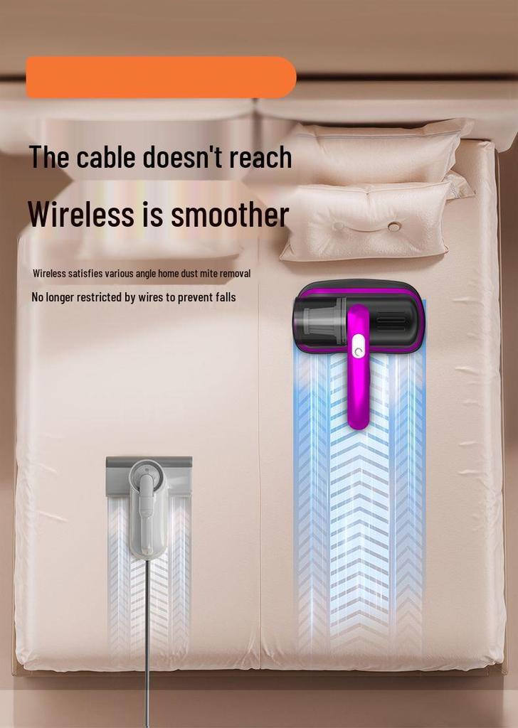 Wireless Handheld UV Mite Removal Vacuum Cleaner with Large Suction and Automatic Sterilization
