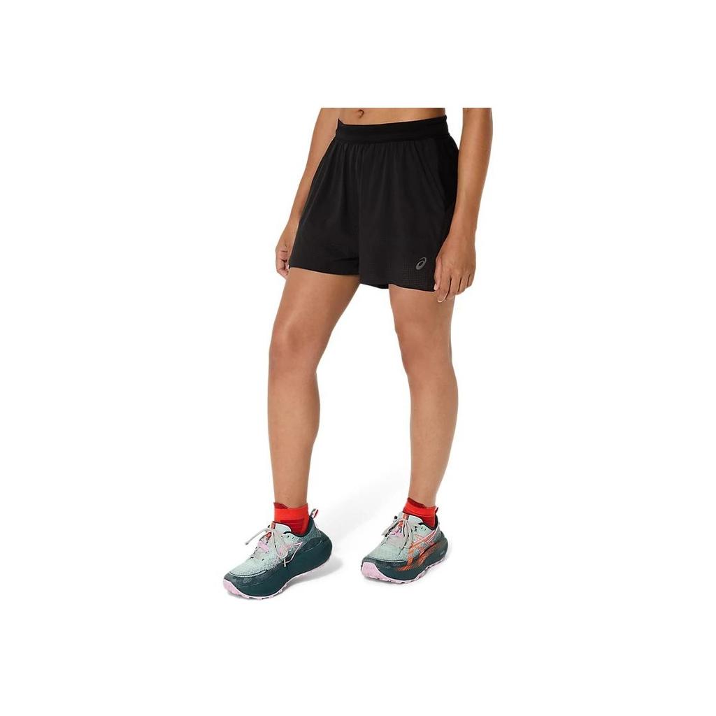Asics Fujitrail Elite Actibreeze Solid Color Comfortable Fashion Versatile Three-Quarter Casual Shorts Women shorts Black 2012D205-001