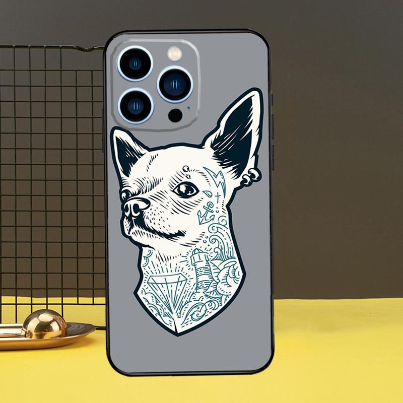 Cartoon Chihuahua Dog Phone Case For iPhone 13 12 14 11 16 15 Pro Max Plus Mini 7 8 X XR XS Max Cover