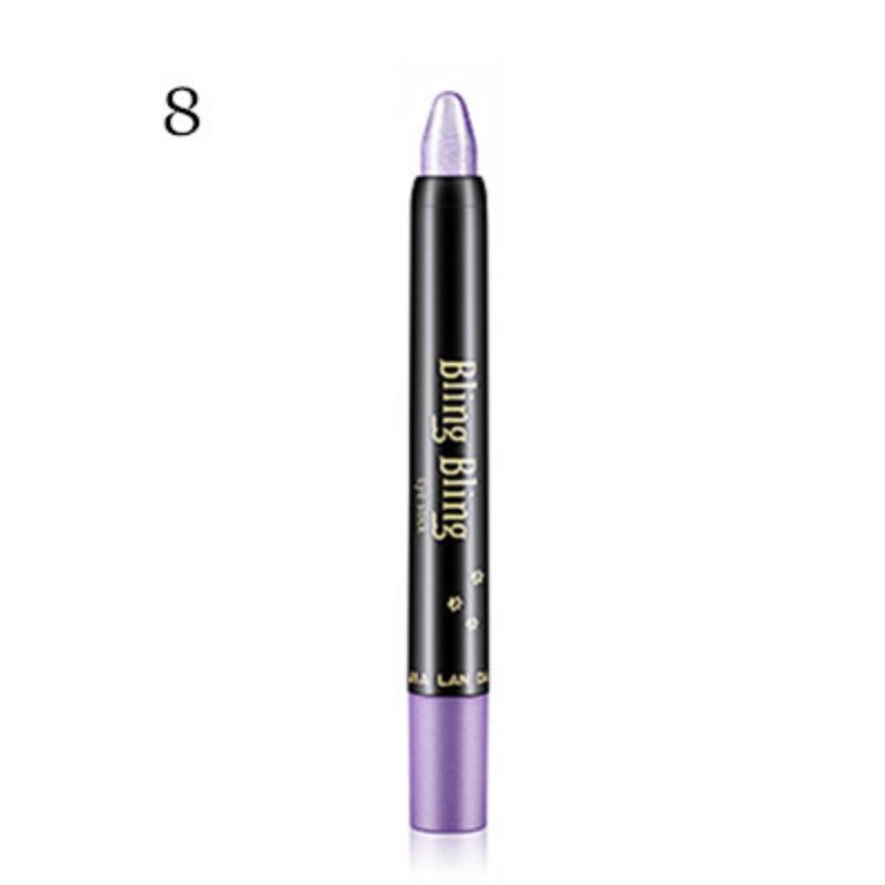 Bâton de crayon de fard à paupières nacré imperméable, 15 couleurs, paillettes durables, stylo d'ombre à paupières scintillant, Eyeliner, outils de maquillage pour les yeux