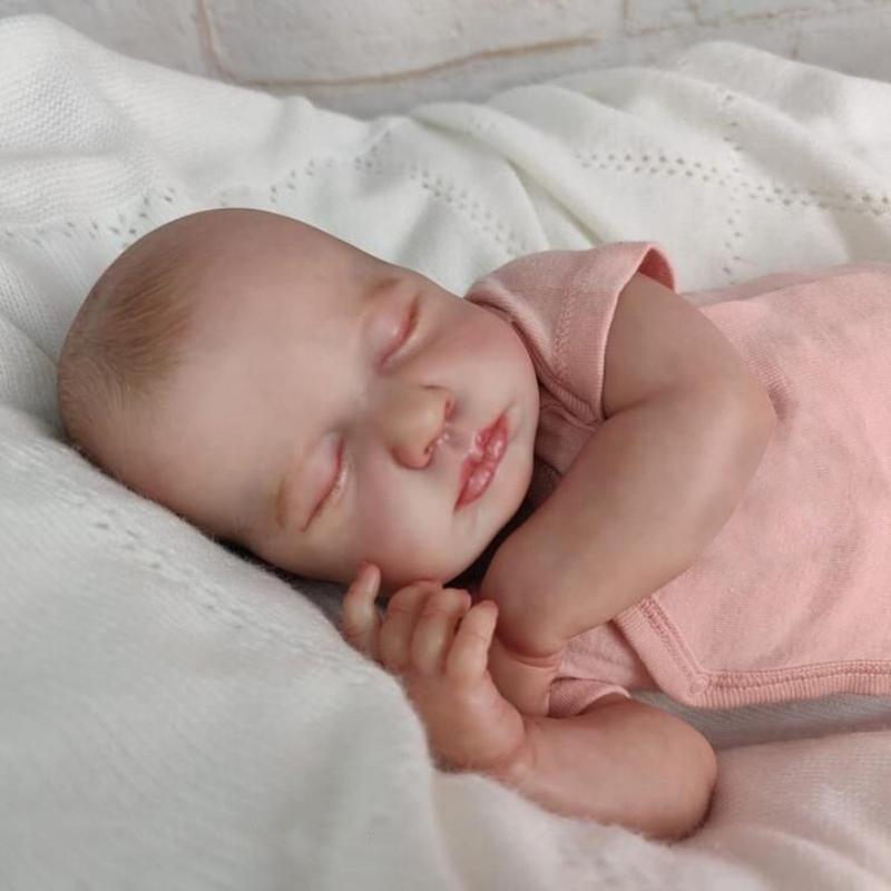 49 Cm Cloth Body Simulation Reborn Doll Lifelike Sleeping LouLou Rebirth Baby Dolls Children Elderly Accompany Toy Pregnant Woman Practice Gift Doll