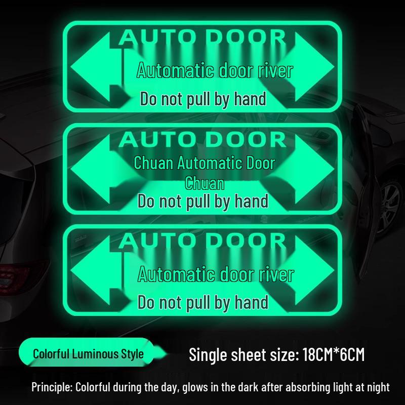 Electric Door Warning Sticker for Business Vans: Compatible with GL8, Odyssey, Elysion, VITO, Toyota Sienna
