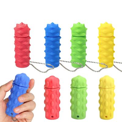 Mini Roller Massage Keychain For Stress Relief Quiet Discreet Textured Charm Toy With Textured Grip