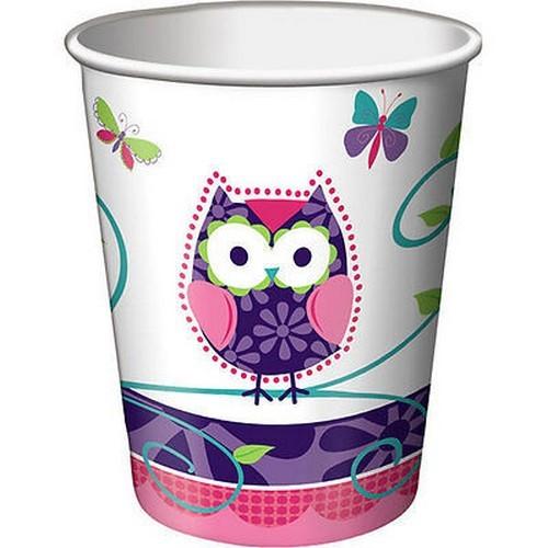Creative Party Paper Owl Party Cup (Pack Of 8)