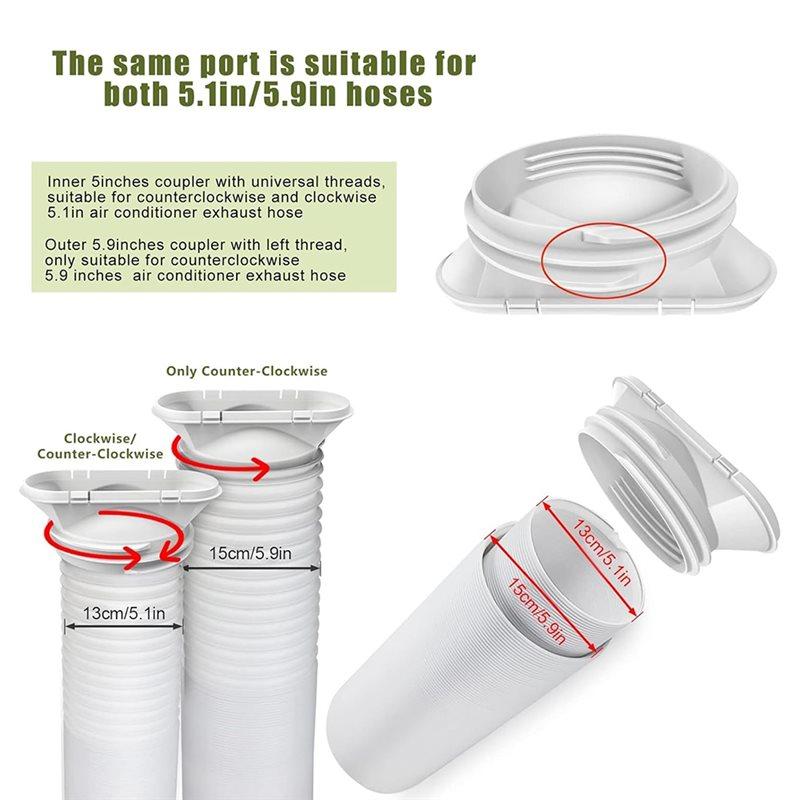 CYCLI-Universal 2-In-1 Window Vent Seal Kit Mobile A/C Portable Air Conditioner Window Kit