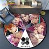Tappeto Rotondo Kpop Bangtan Boys Tappetino per Pavimento Camera da Letto Tappeto Animale in Flanella Tappetino Antiscivolo per Gioco Bambini Tappetini Decorazione Stanza Bambini
