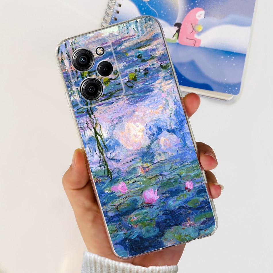 For Xiaomi Poco X5 Pro Case Poco X5 5G Elegant Printing Soft Silicone TPU Phone Back Cover For POCO X5Pro PocoX5