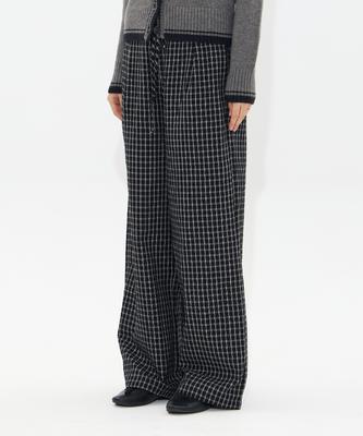 MOAA Checked Lounge Pants (Black)