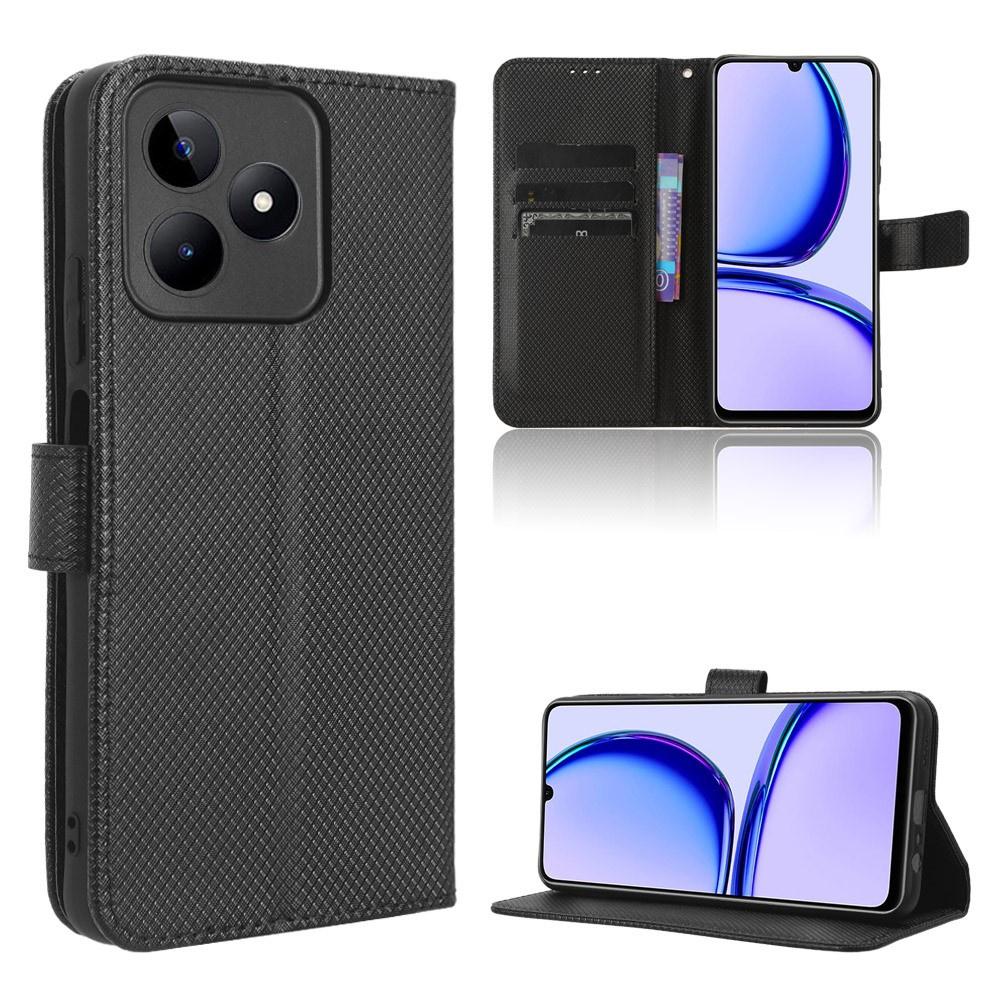 Realme Note 50 Flip Case, Wallet Smart Magnet, Black