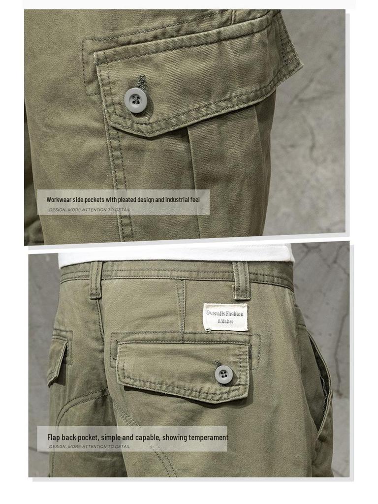 Japanese-Style Men's Versatile Trendy Casual Loose Workwear Shorts, Summer Thin 5-Point Length