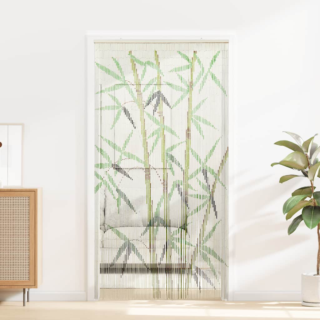 Bamboo Insect Door Curtain with Print 100 x 220 cm Bamboo