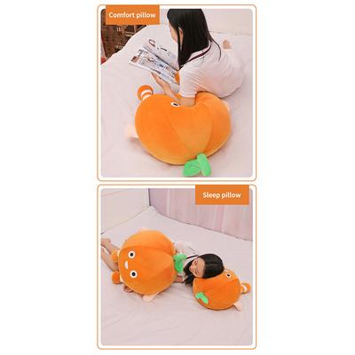 Boneca de pelúcia laranja brinquedo de pelúcia fruta feliz travesseiro de pelúcia comida macia pelúcia presente para crianças