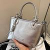 Fashion Versatile Red Handbags For Women  New Simple PU Leather Crossbody Bags Shopping Commuting Female Bucket Purses