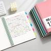 AHGXG Ring Notebook A4 Horizontal Ruled 100GSM thick x A4 Ideal for travel and Green (A-ruled 7mm), 150-page notebook, Size 21.5cm (width) 27.9cm