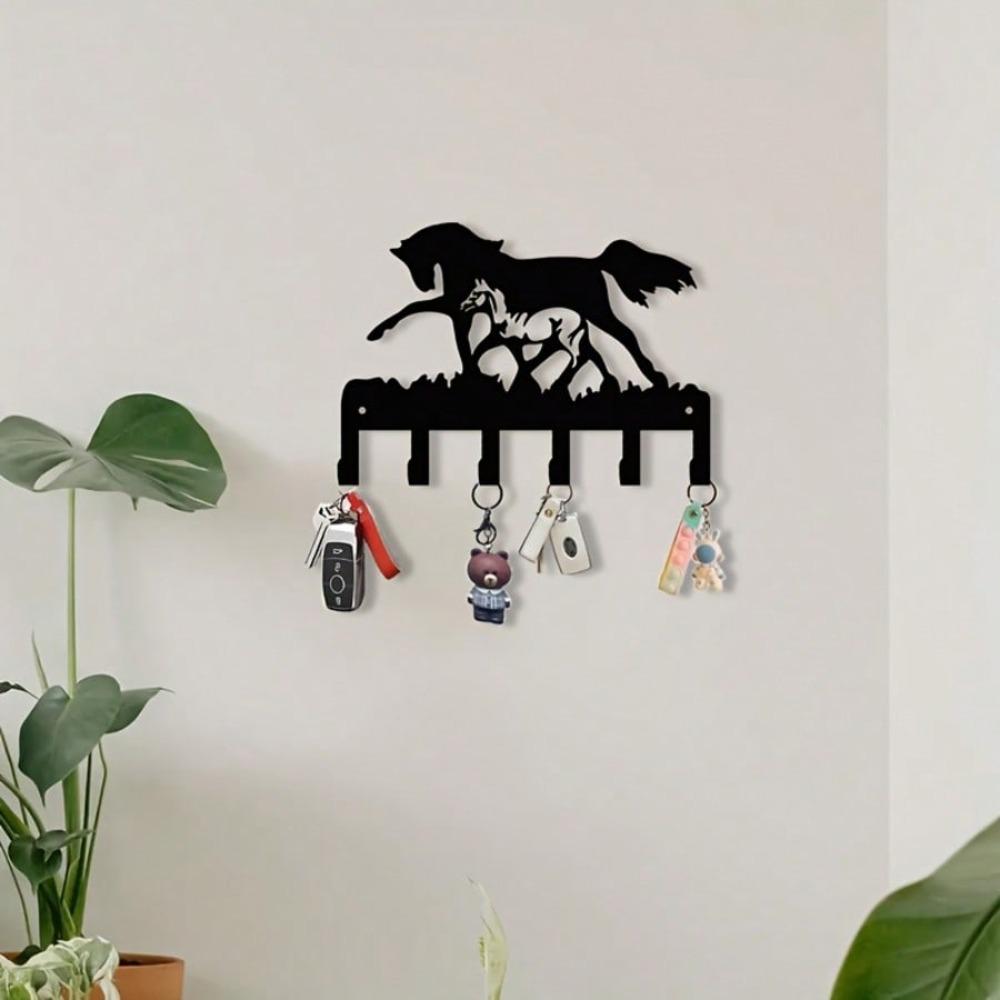 Elegant Bohemian Metal Horse Wall Hook for Living Room Bedroom Office Easy Mount Decor