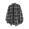Men's Retro Plaid Single-Breasted Loose Casual Lapel Long Sleeved Jacket