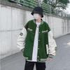 Teen Casual Jacke Herren Frühling und Winter Spleißen Herbst Baseball Jersey Herren Herbst Kleidung Alphabet Druck Clip