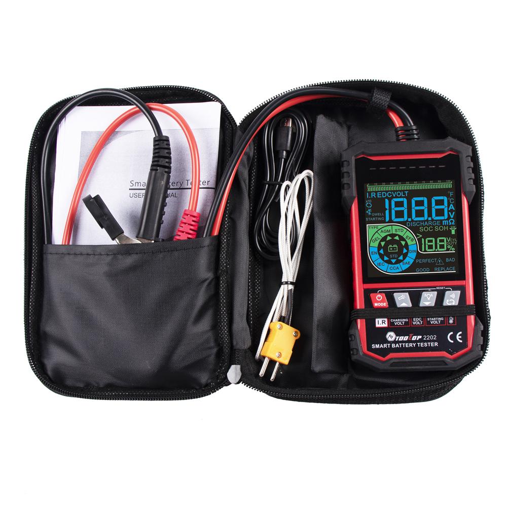 TOOLTOP Intelligent Battery Tester 3.2 Inch Color Screen 12.0V 24.0V Battery Intelligent Selection