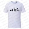 Fashion Brand Clothing Golf Evolution of Man Men's Tee Shirt Round Neck Shirt Short Sleeve Breathable Fashion Casual Shirt Tops