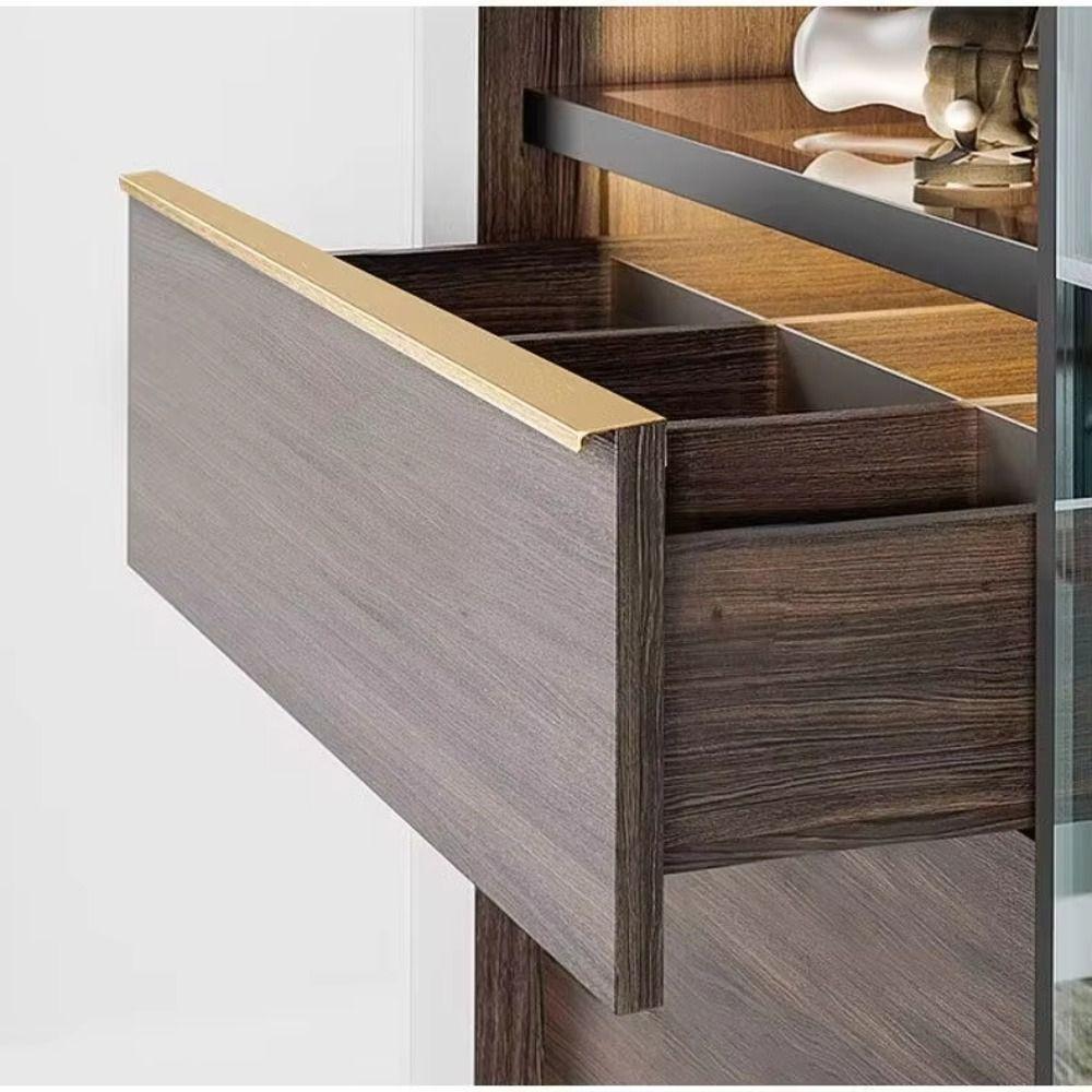 Long Strip Cabinet Pulls Aluminum Zinc Zinc Alloy Kitchen Handles Hardware Furniture Handles  Wardrobe Drawer