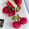 Cherry Plush Pendant Keychain - Cute Fruit Doll Bag Ornament