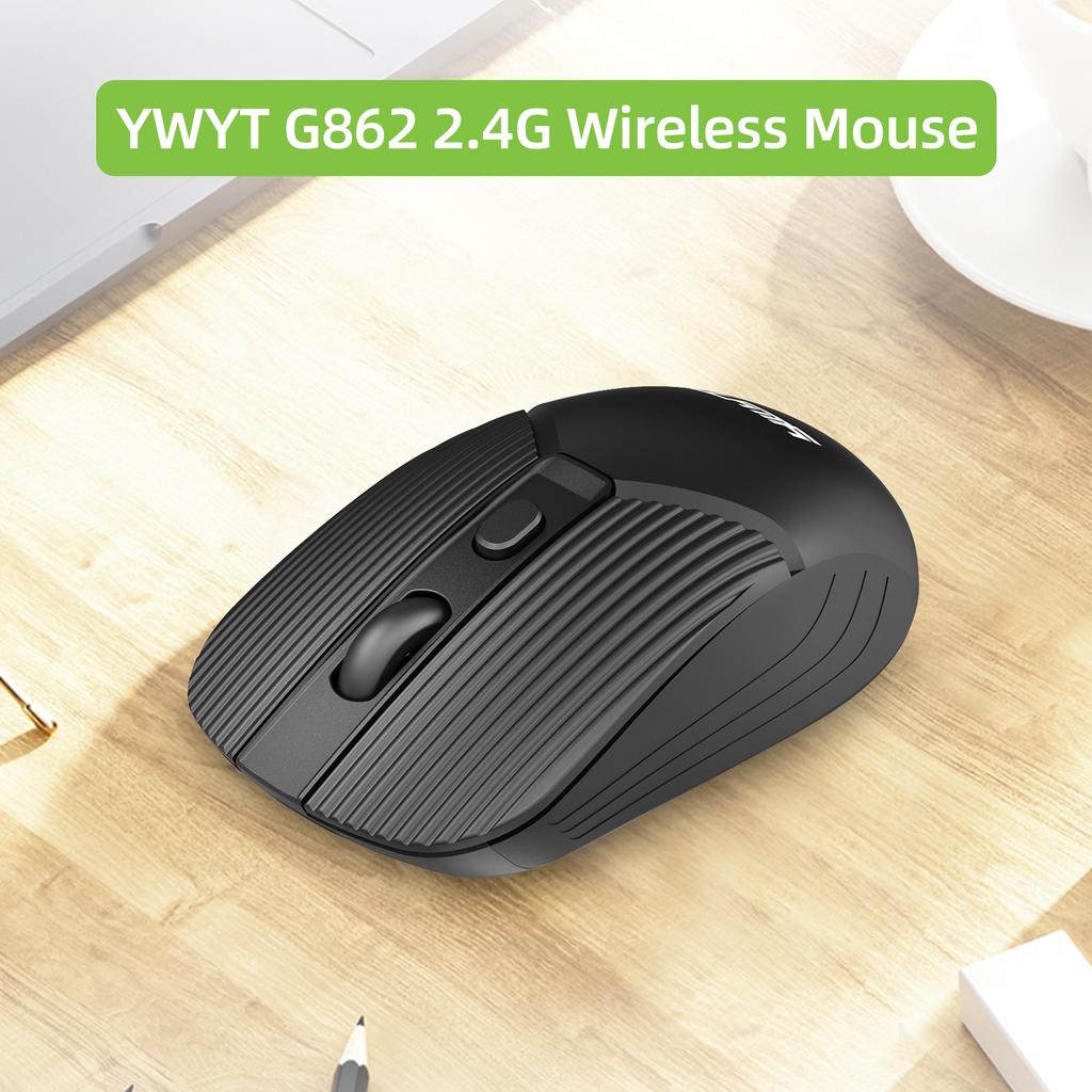 YWYT G862 2.4G Kablosuz Fare 3 vitesli Ayarlanabilir DPI Ergonomik Tasarım Masaüstü için Tak ve Çalıştır