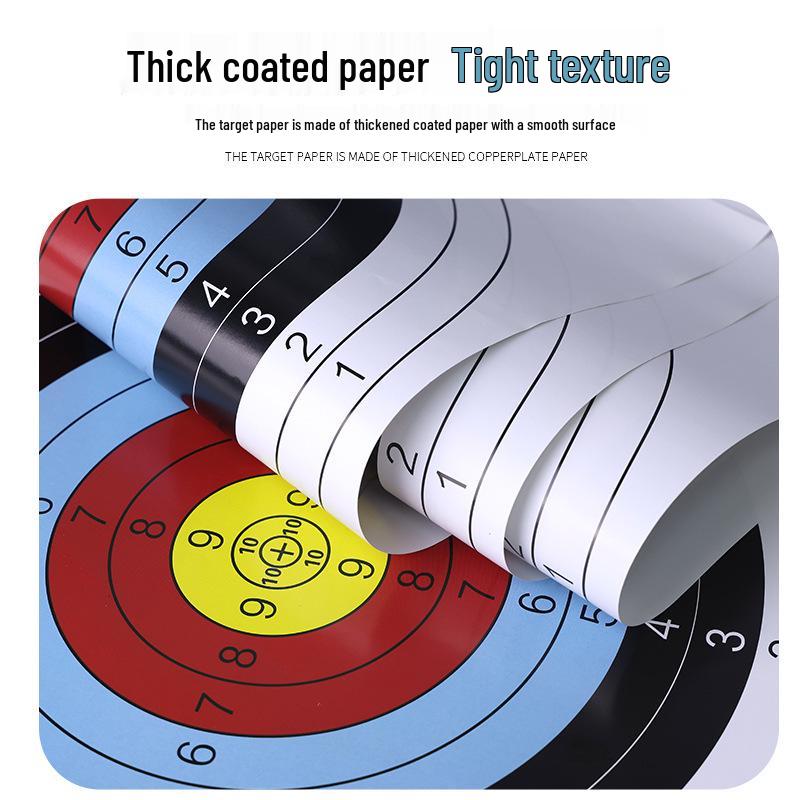40-Ring Outdoor Archery Target Paper for Practice and Competitions - Colorful Bow and Arrow Accessory