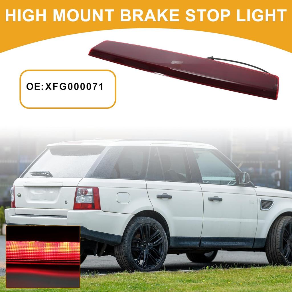 Third Brake Stop Light No.XFG000071 Car Auxiliary Brake Lamp High Level Brake Light for Land Rover Range Rover Sport 2006-2009 ABS Red 1 Pcs