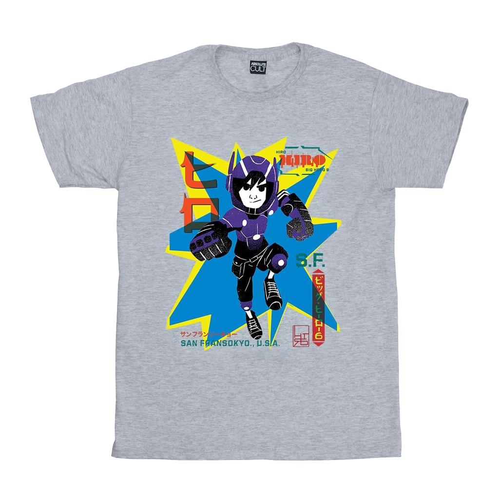 Disney Girls Big Hero 6 Hiro Anime Cotton T-Shirt