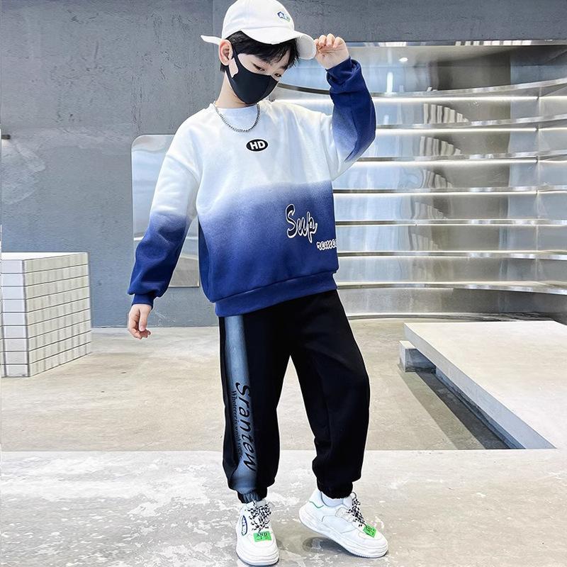 Children's Clothing New Spring and Autumn Models Sweater Boys Autumn Suit Big Boy Boys Sports Cool Handsome Autumn Tide