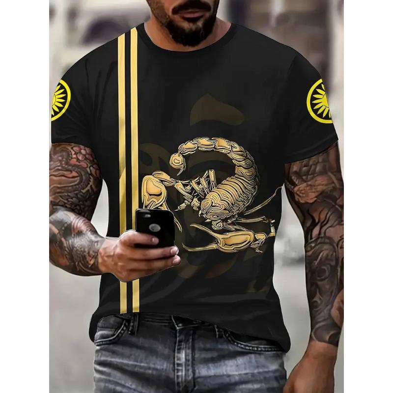 Animal Scorpion Pattern T Shirts For Men/Women 3D Printing Street Trend T-shirts Summer Short Sleeve Tops Oversized Man Clothing