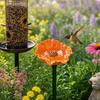 Stazione di abbeveraggio per api, Bagnetto per api da giardino, Mangiatoia d'acqua per api con design floreale, Ciotola colorata per bagno api e farfalle per decorazione esterna di giardino e cortile