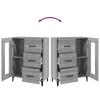 Sideboard Gray Sonoma 69.5 x 34 x 90 cm Particleboard