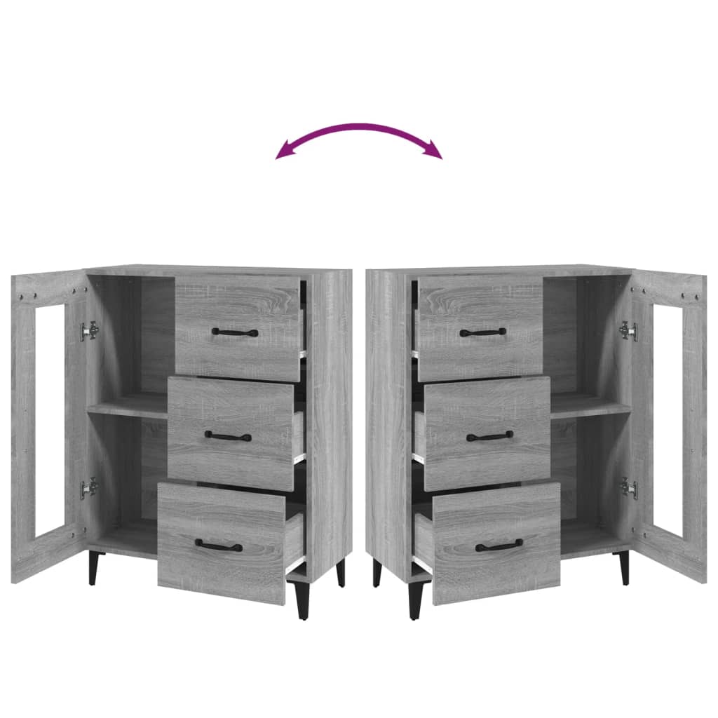Sideboard Gray Sonoma 69.5 x 34 x 90 cm Particleboard