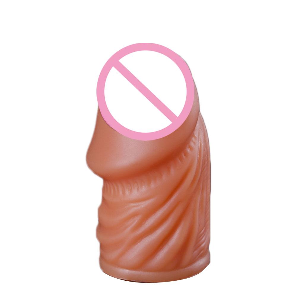 Penis Ring Cock Extender Lengthened Bold Reusable Wolf Tooth Sleeve For Men Delayed Ejaculation Adult Sex Toys Couples Tools