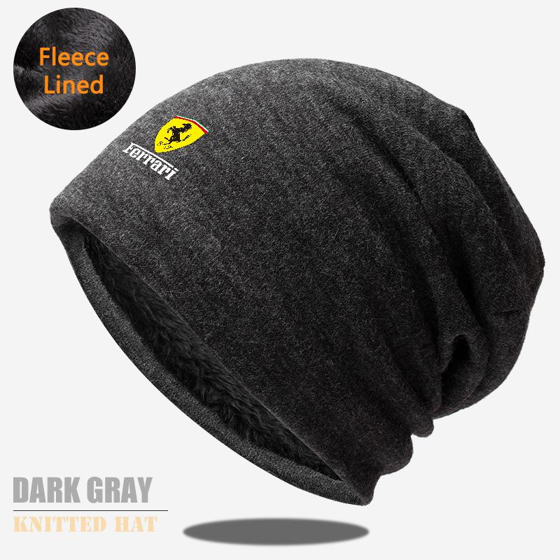Men's Women's Hip Hop Cap Unisex Beanie Knitted Hat Fleece-lined Windproof Hats For Ferrari F430 Stradale 458 488 599 612 F8 F12