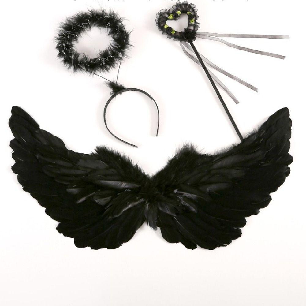 Sweet Demon Feather Wing Hair Band Halloween Cosplay Accessories Feather Wing  Cosplay Dress