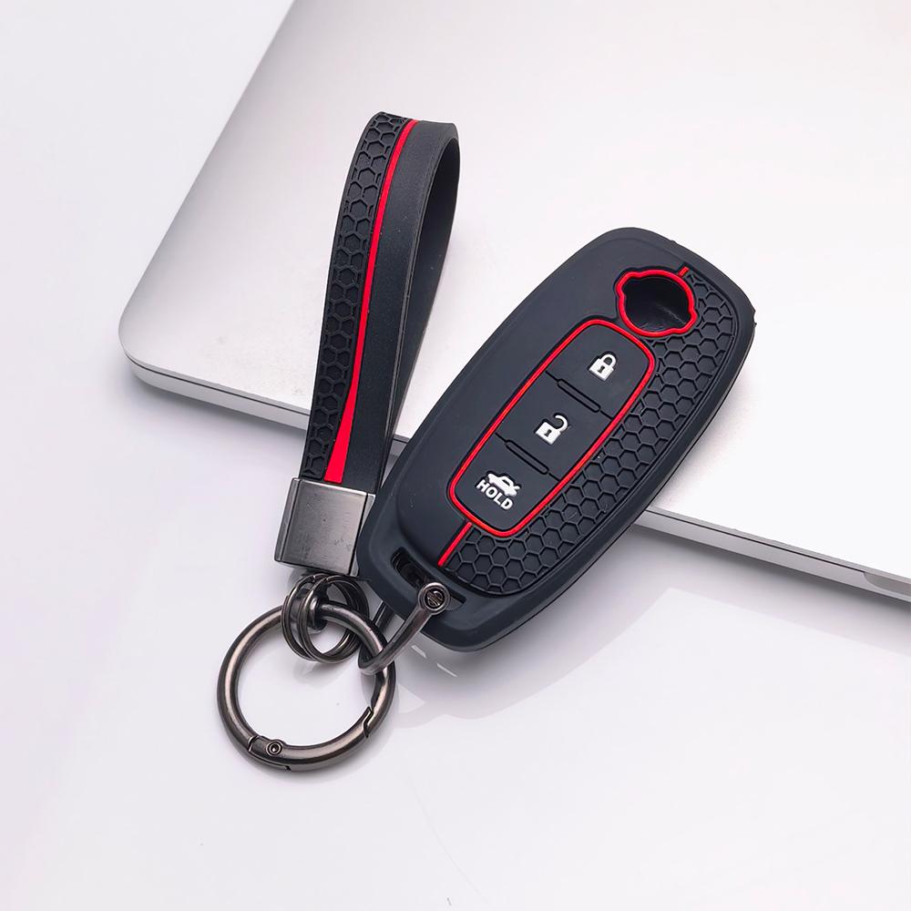 Key Fob Cover for Nissan Altima Sentra Rogue Pathfinder Frontier Murano Kicks Titan with Keychain Anti-Scratch Surface Shockproof Structure