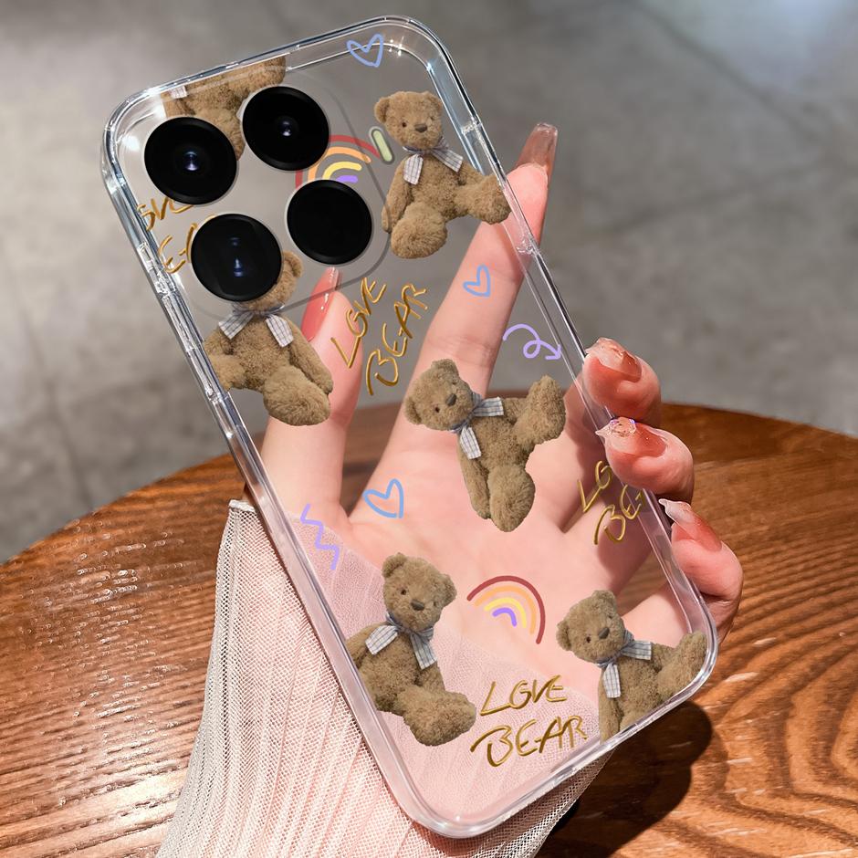 Case For Xiaomi17T 17Ultra Beautiful Flower Astronaut Anti-Fingerprint Transparent Shell For Xiaomi 17T 17 Ultra Coque Funda