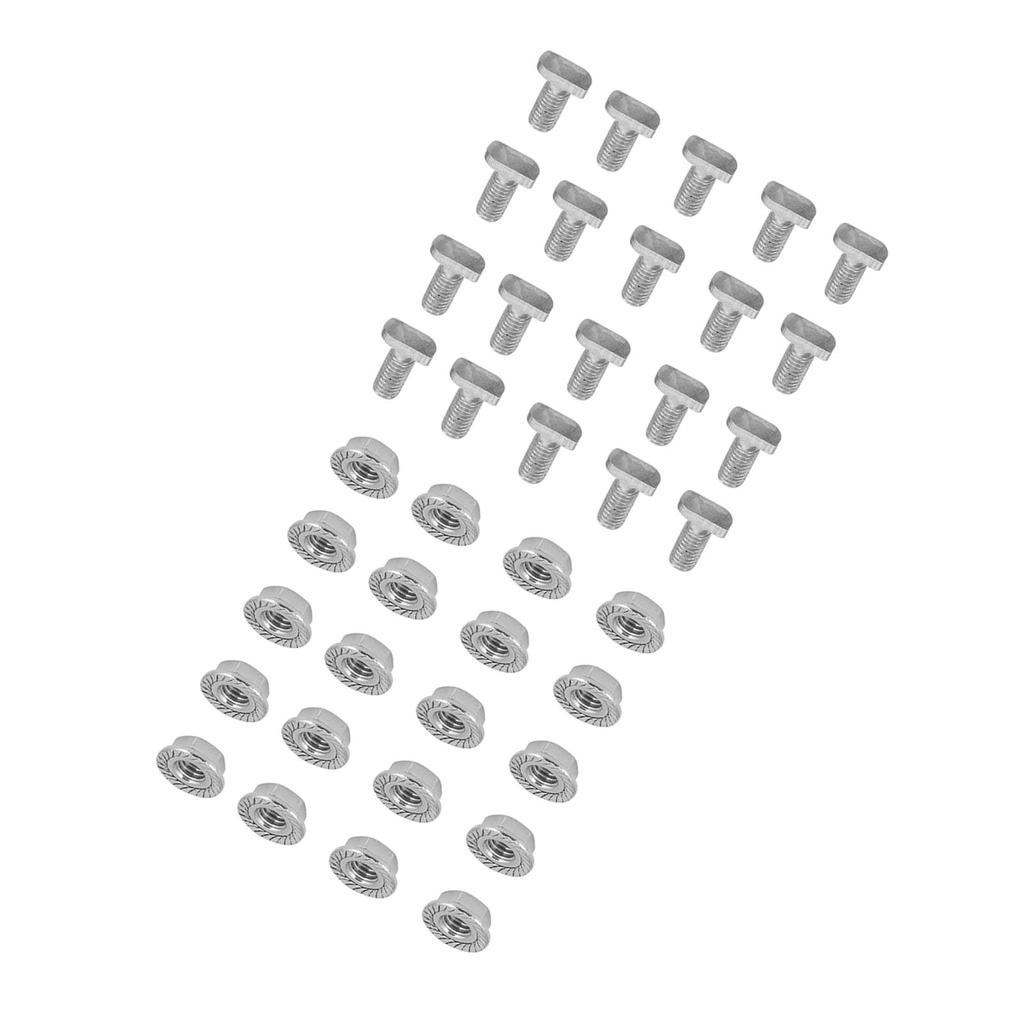 20 Set 304 Stainless Steel M6 Screws with Flange Nut Fasteners Hardware Greenhouse Supplies