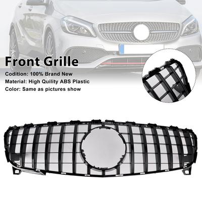 GTR Style Frontstoßstange Kühlergrill Gitter Passend für MERCEDES BENZ A-KLASSE W176 2016-2018