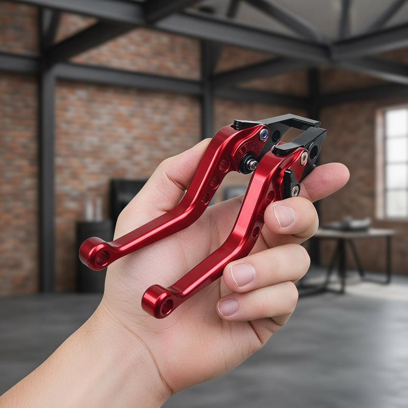 2Pcs Universal Cnc Alloy Motorcycle Brake Handle Adjustable Adjustable Front Rear Disc Brakes Double Disc Brake Handle Lever