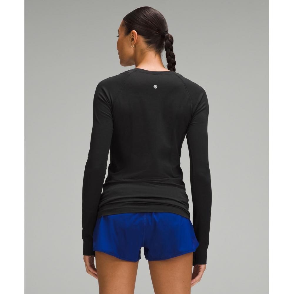 Lululemon Swiftly Tech Long Sleeve Shirt 2.0  Hip Length Black Black