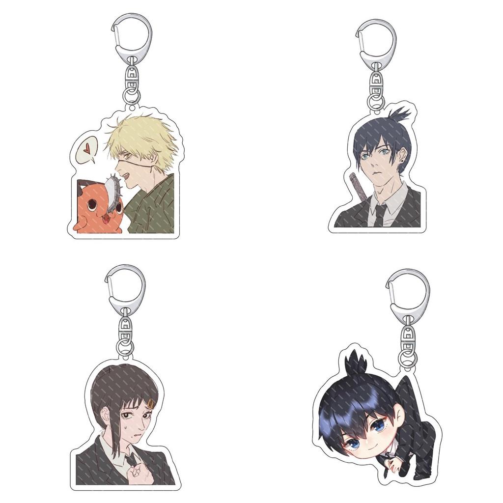 Cartoon Character Chainsaw Man Keychain A Must-have For Anime Lovers.