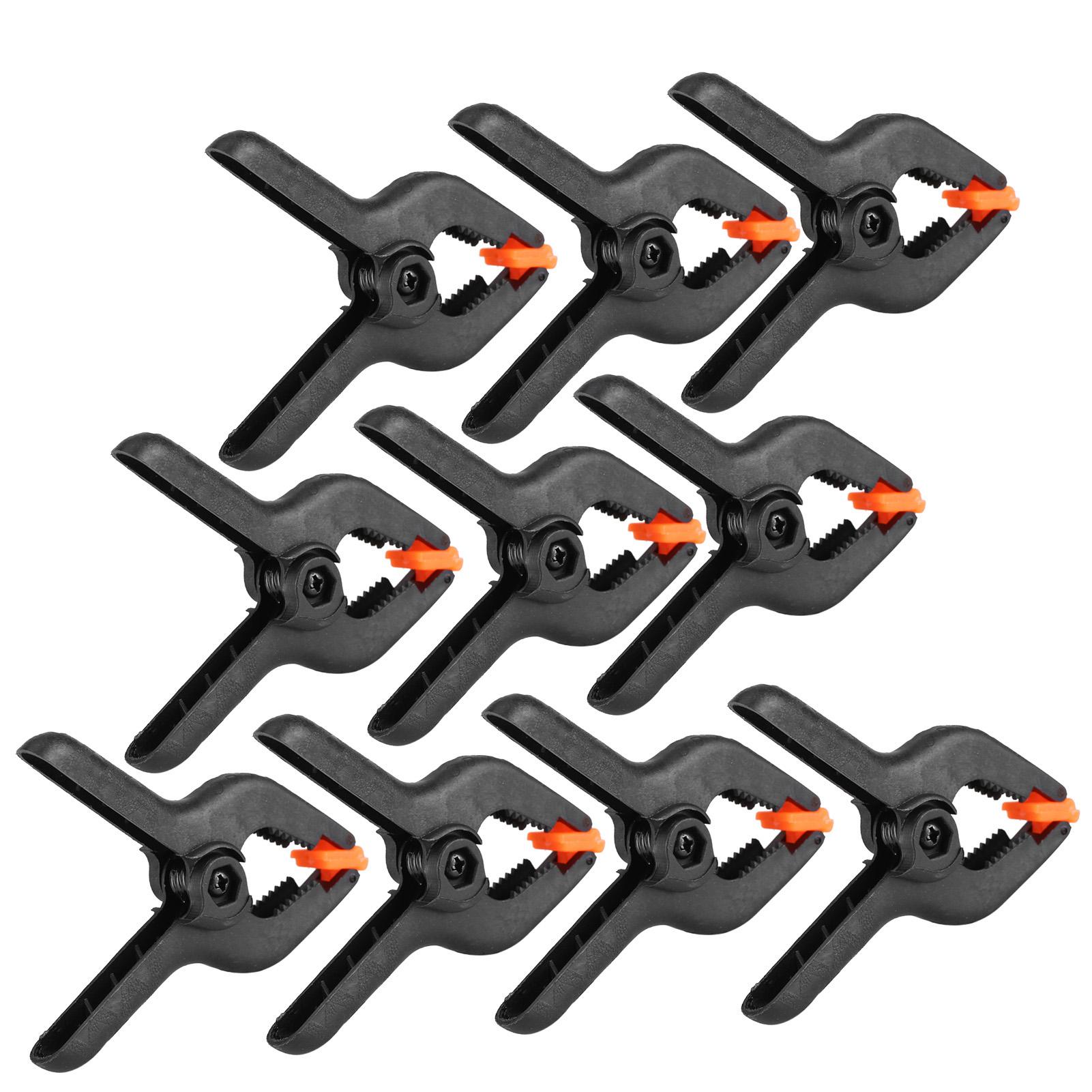 

10pcs 3inch A Type Black Multifunctional Plastic Spring Clamp Clip DIY Woodworking Tool