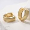 Vintage Concise Golden Plated Hoop Earrings for Women's  Punk Style Fit Daily Wearing Exquisite Jewelry Accessories Gifts