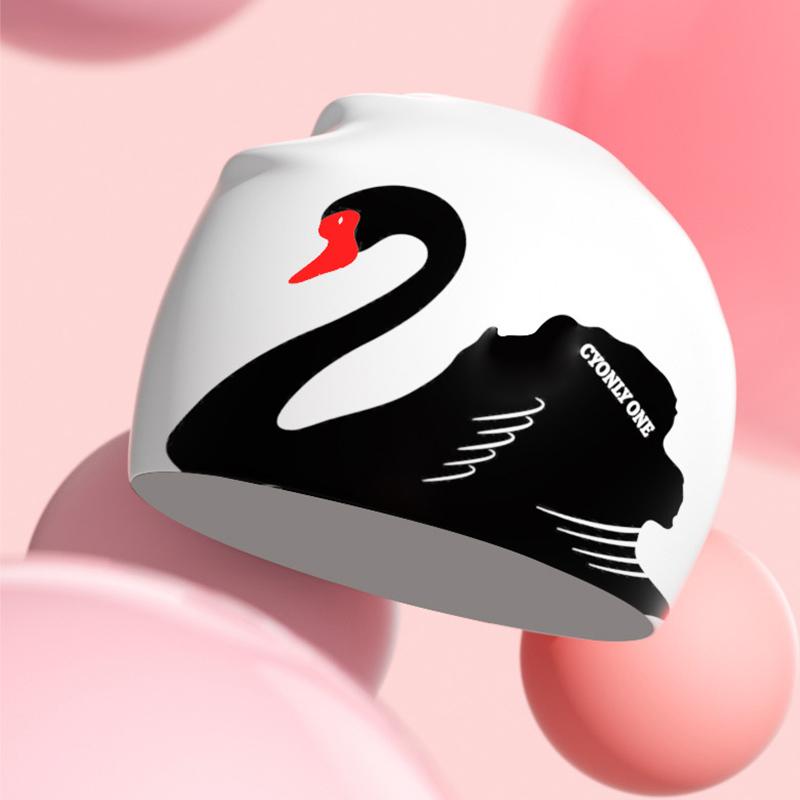 Adult Swim Caps, Silicone Waterproof Comfortable Swimming Cap for Women, Long and Short Hair