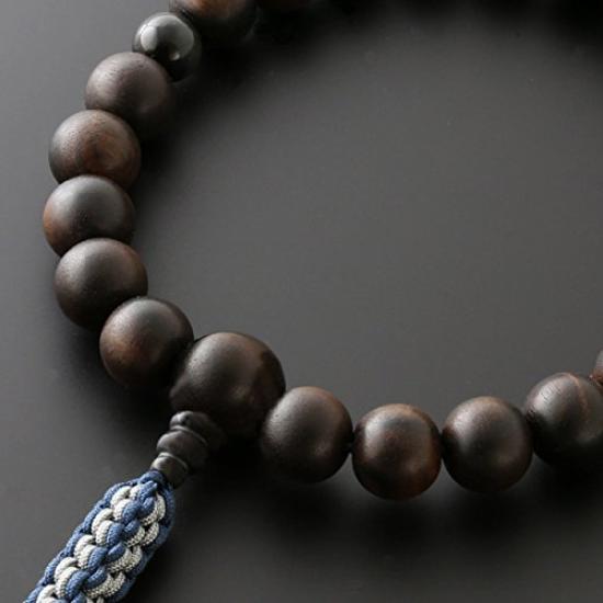 Kyoto Buddhist Altar Hayashi Prayer Beads for Pure Braided Cord Unground Striped 2 Heavenly Blue Tiger Eye Tailoring Bag Kyoto Prayer Beads Used by