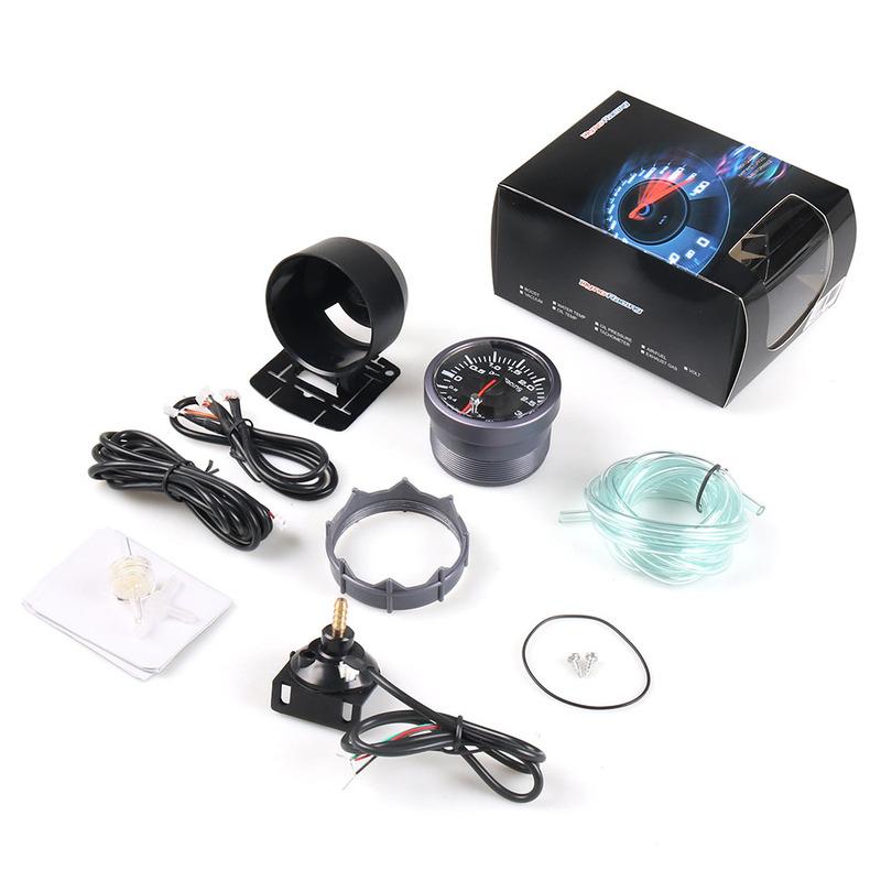 Dynoracing 60 mm Auto-Turbo-Boost-Messgerät 3 Bar + einstellbares Turbo-Boost-Controller-Set, 1–30 PSI, Auto-Messgerät in der Kabine